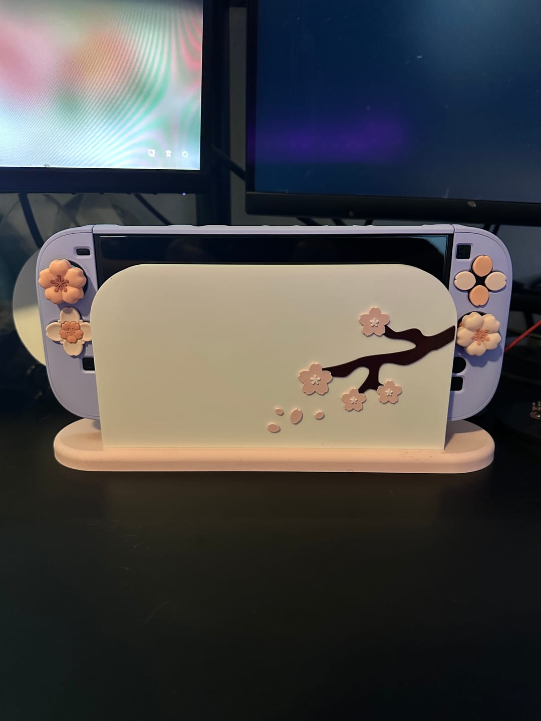 Customer photo review of Sakura Tree Dock Cover for Nintendo Switch 2 – Original Faceplate Design