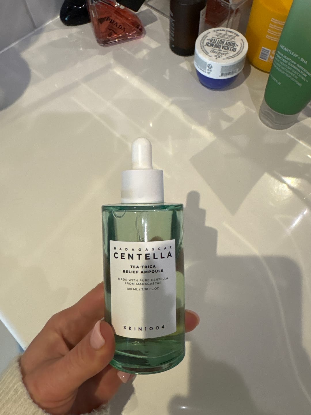 Customer photo review of Nomierinoša ampula problemātiskai ādai SKIN1004 Madagascar Centella Tea-Trica Relief Ampoule