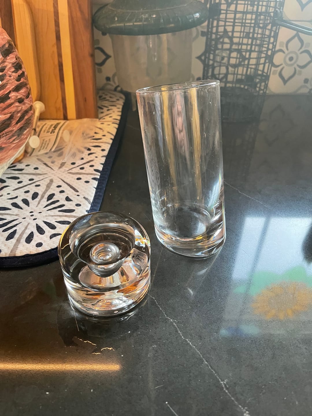 Customer photo review of Crystal Bubble Base Collins Glass Highball Tumbler  - 12oz