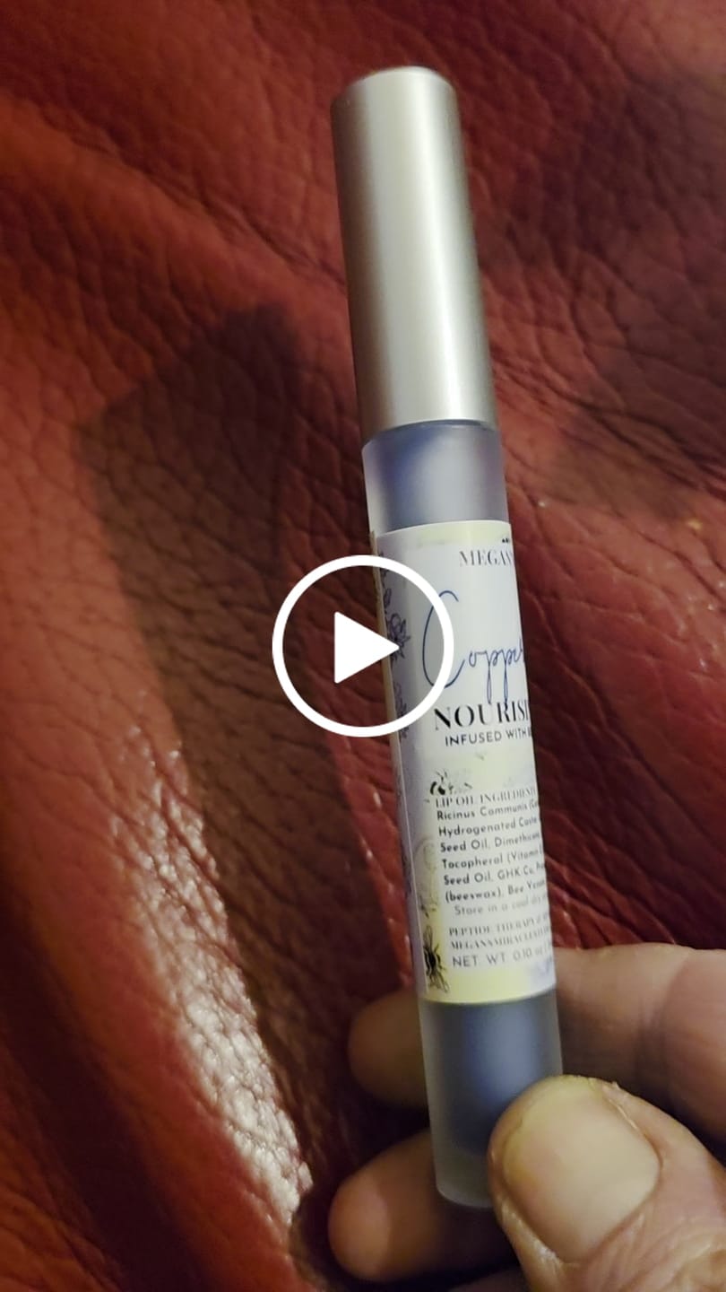 Customer video review of GHK-Cu Copper Peptide Lip Oil
