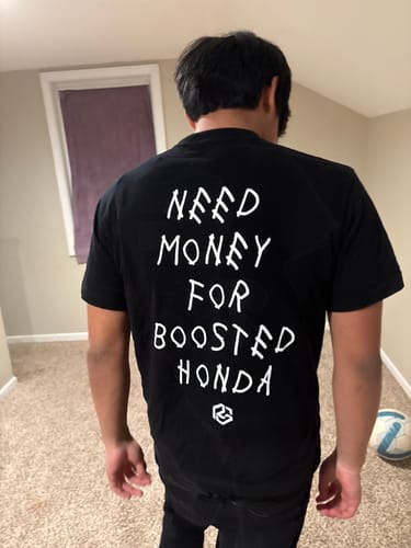 Customer photo review of Need Money Tee- Black