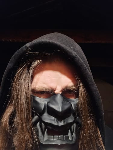 Customer photo review of Samurai Oni Half Mask