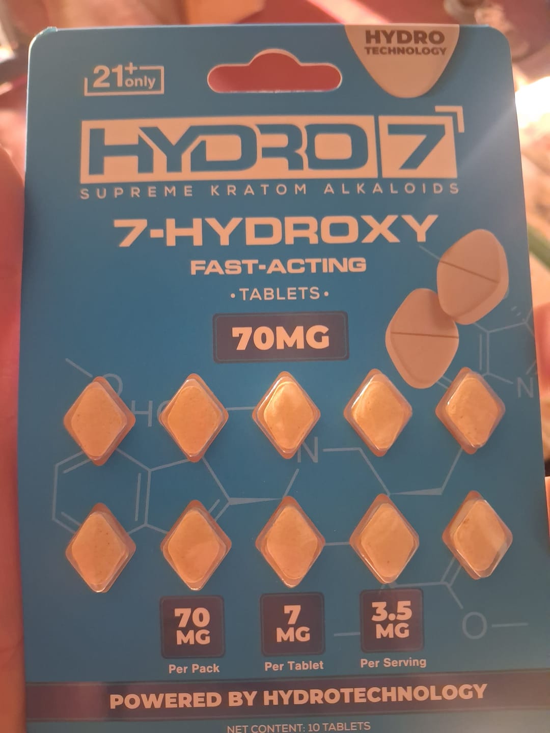 Customer photo review of 7-Hydroxy Tablets - 7MG (10 Count) 70MG