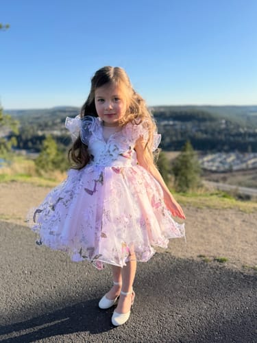 Customer photo review of Baby Girl And Toddler Butterfly Flower Birthday Party Princess Dress
