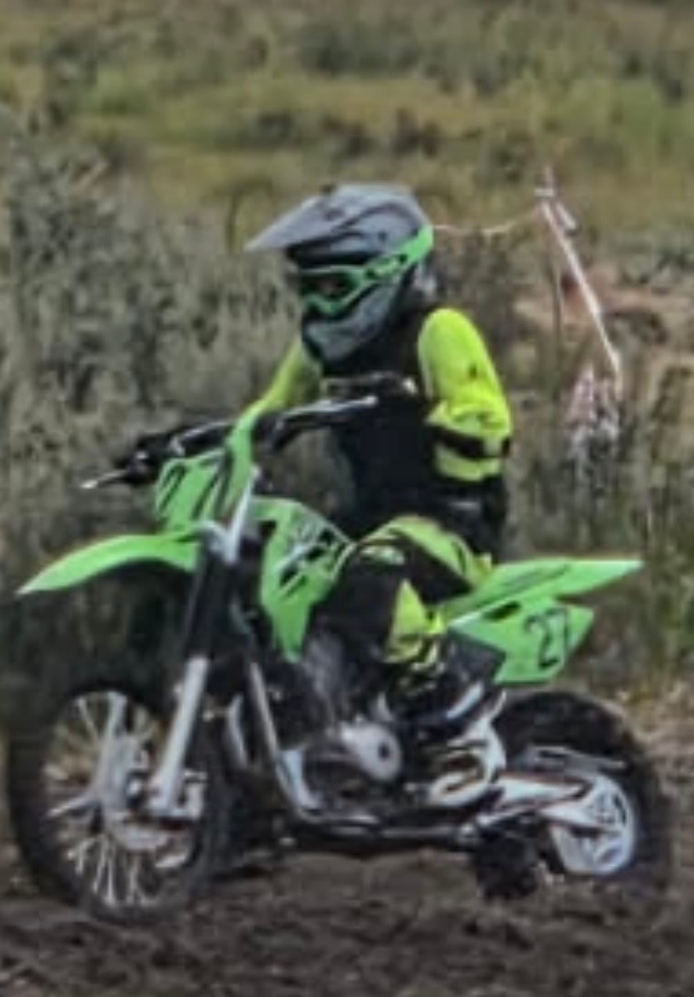 Customer photo review of Personalized Motocross Racer Acrylic Keychain
