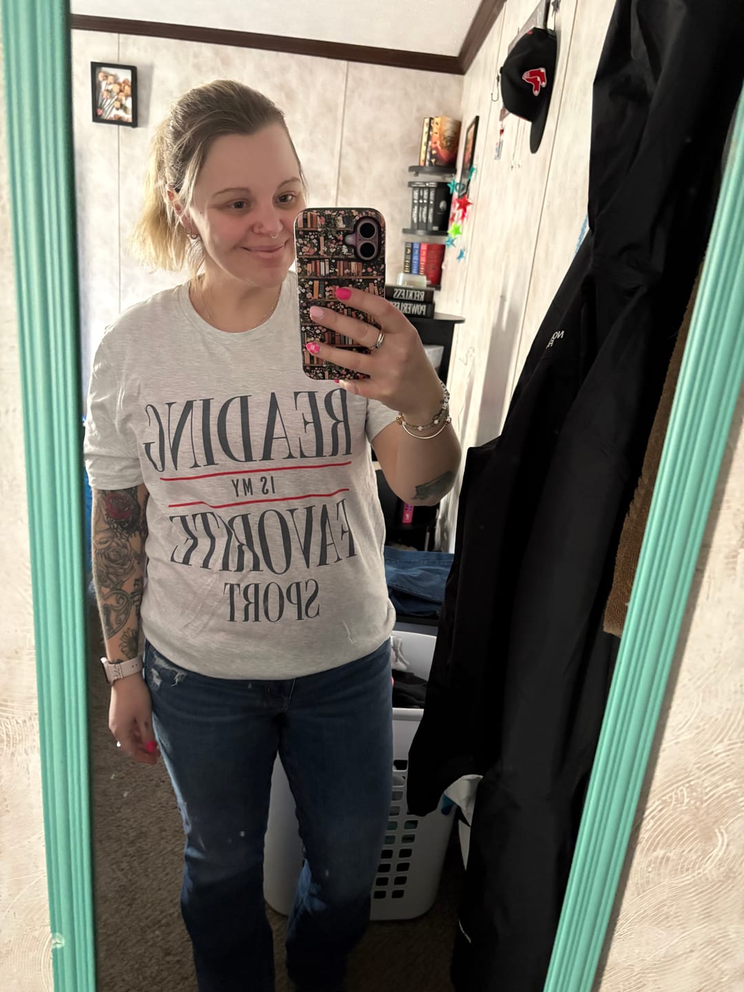 Customer photo review of Reading is my favorite sport Shirt | Book Lover Gift