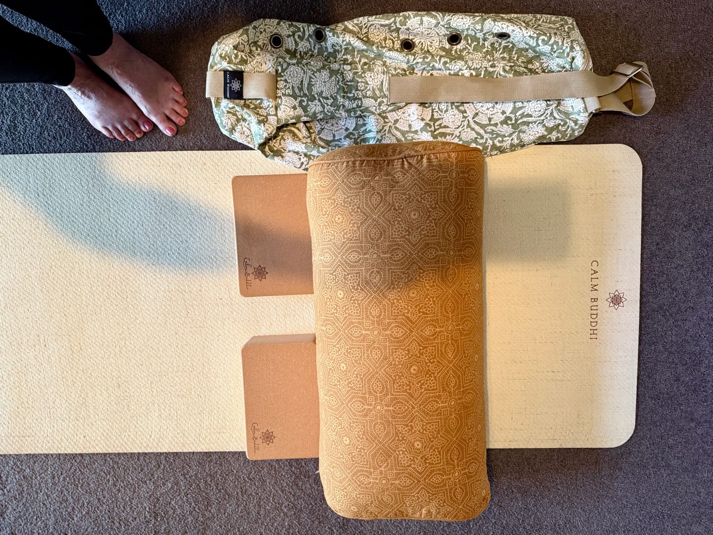 Customer photo review of Fire Star - Rustic Oval Yoga Bolster