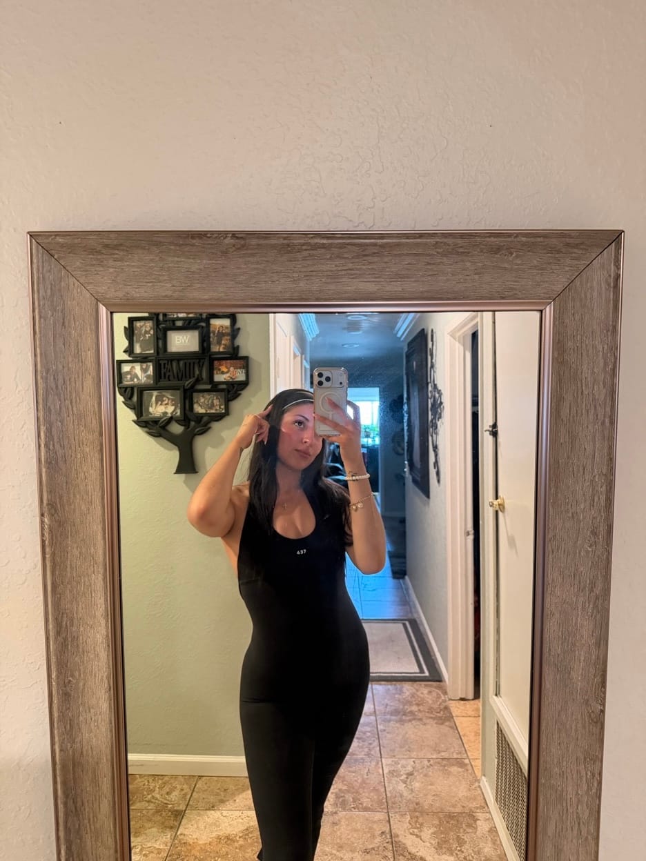 Customer photo review of The Halter Onesie / Black