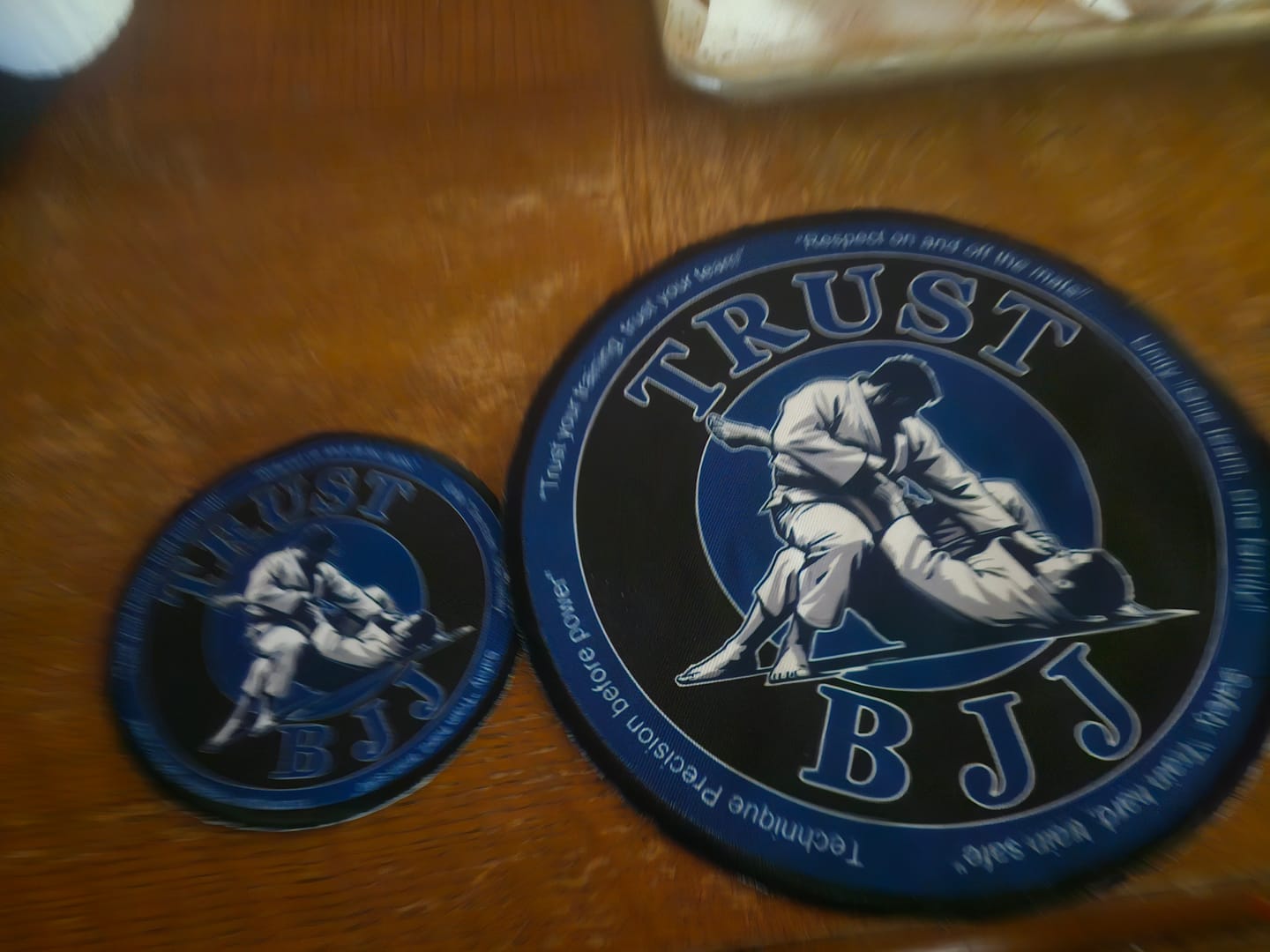 Customer photo review of Build Your Own Custom Sublimated Patches — Circle