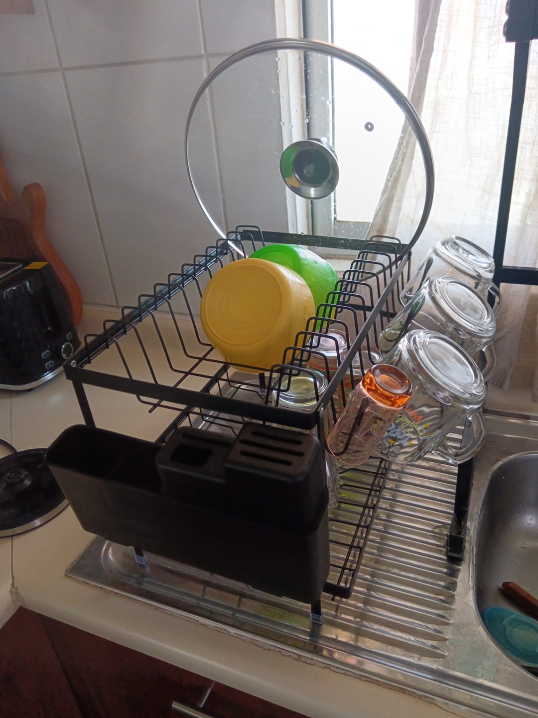 Customer photo review of Escurridor De Platos 2 Niveles Secaplatos Multifuncional