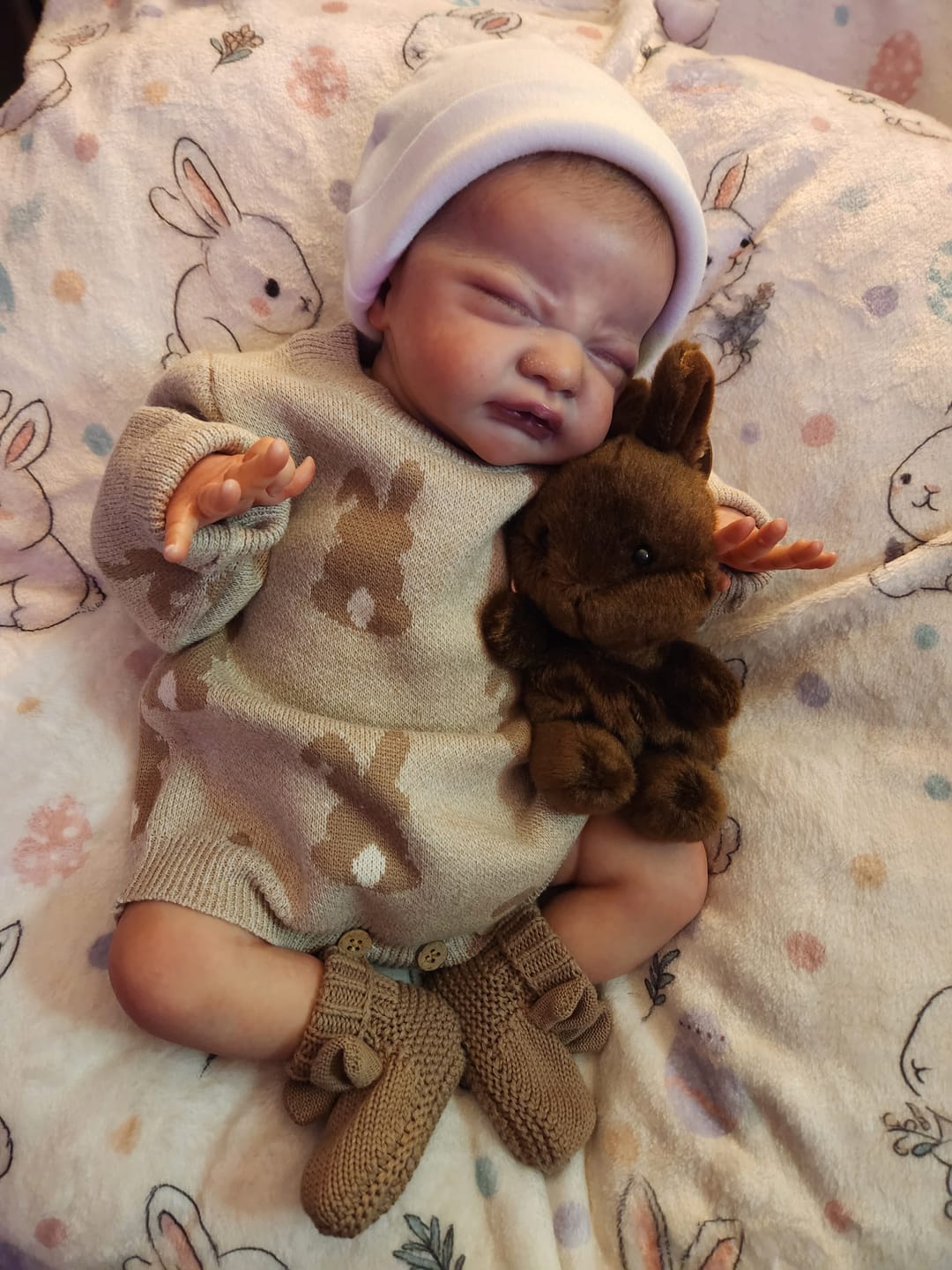 Customer photo review of Luna + Luca Bunny Jacquard Romper