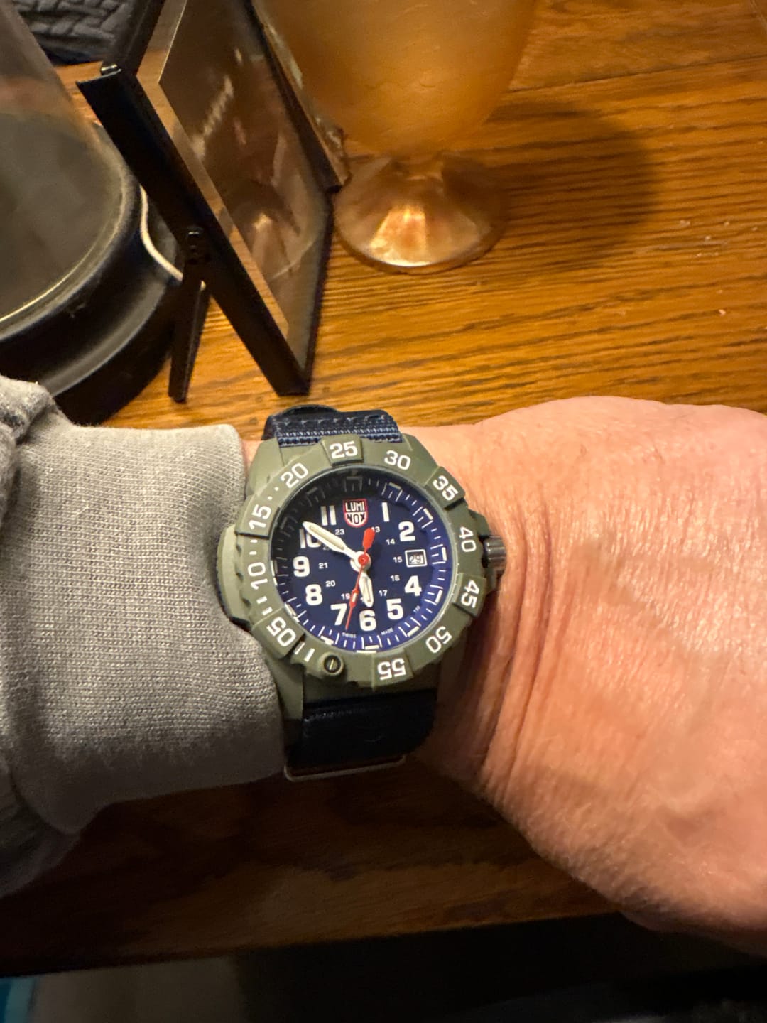 Customer photo review of Luminox 3503.ND Navy Seal 3500 Men's Blue Band Dive Watch