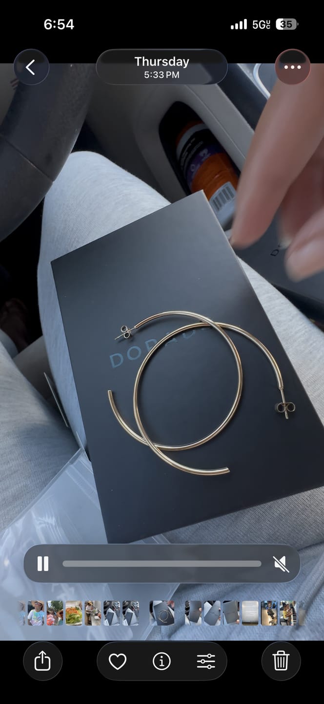 Customer photo review of Hoop Earrings