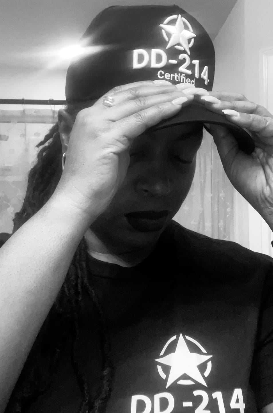 Customer photo review of Veterans Honor Snapback - (Black & White)
