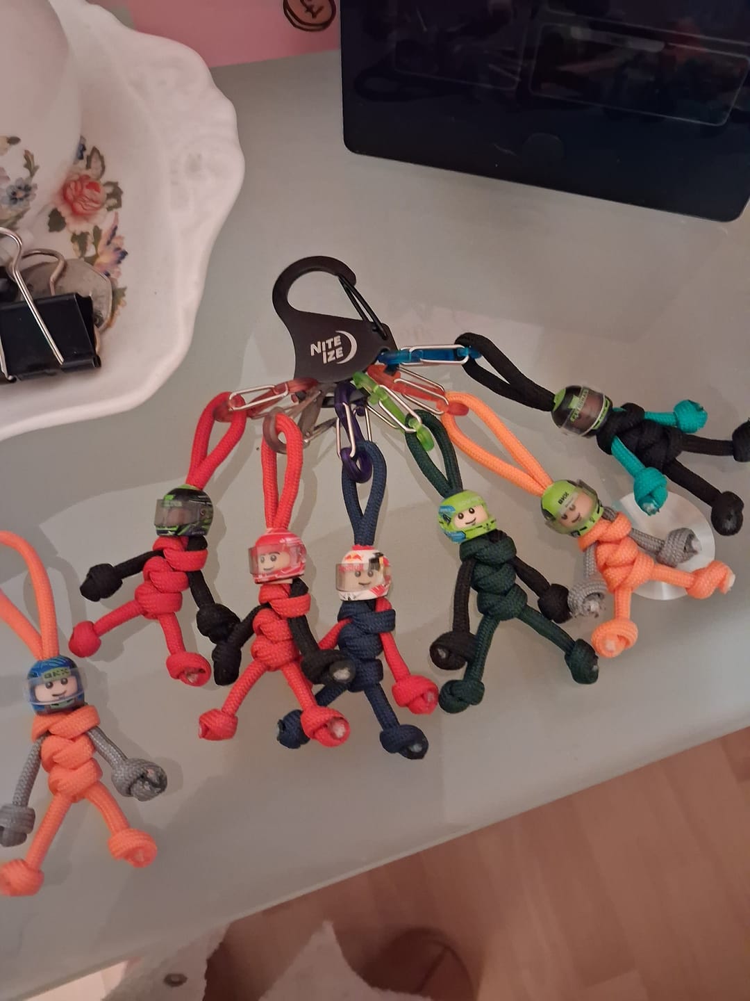Customer photo review of Limited Edition Oscar Piastri Racing Paracord Buddy Keychain