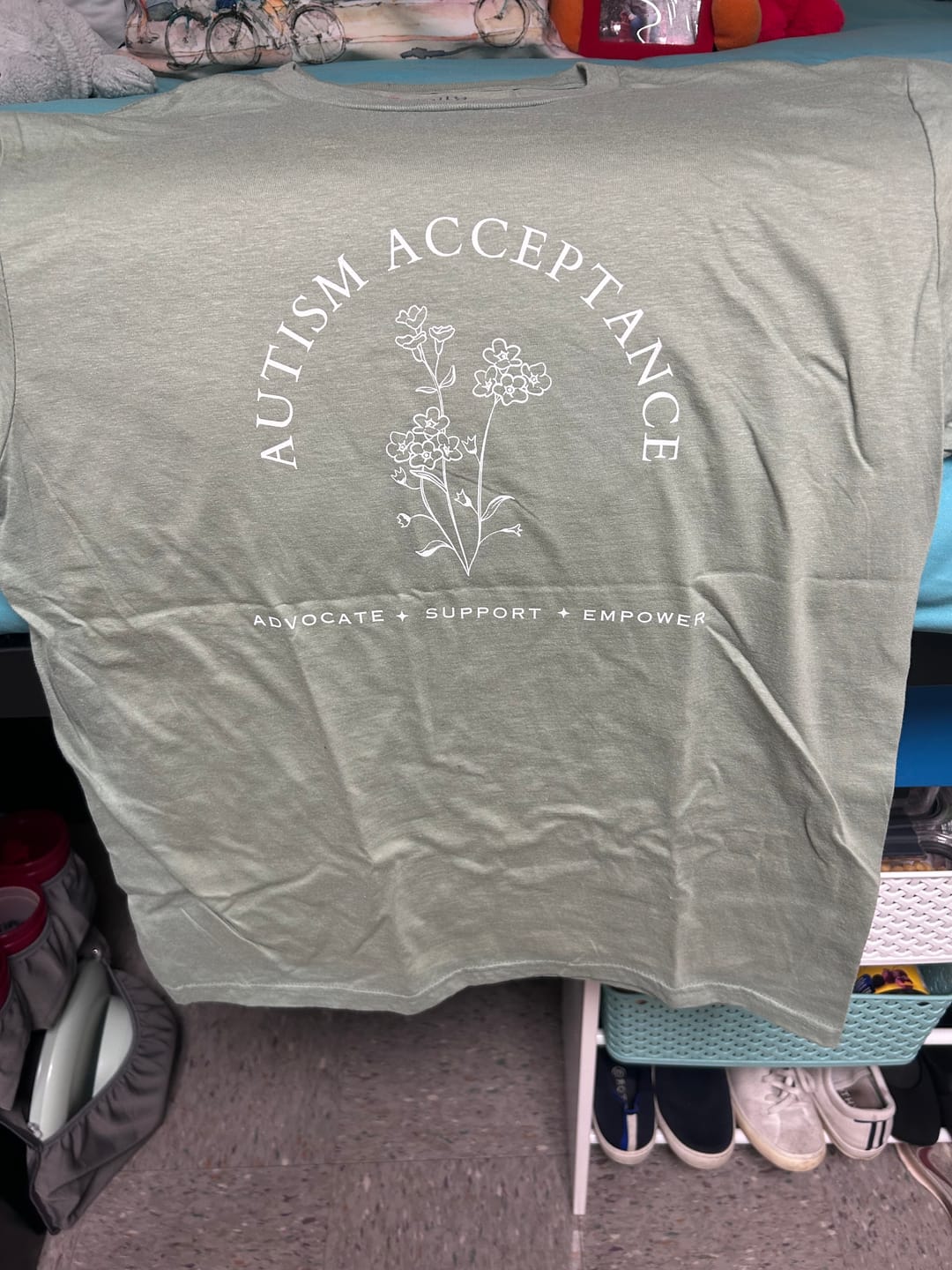 Customer photo review of Autism Acceptance - Advocate Support Empower Tee