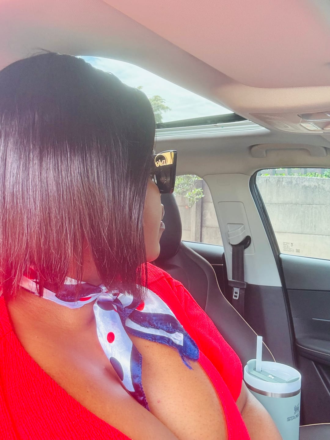 Customer photo review of Black Diva Logo Sunglasses