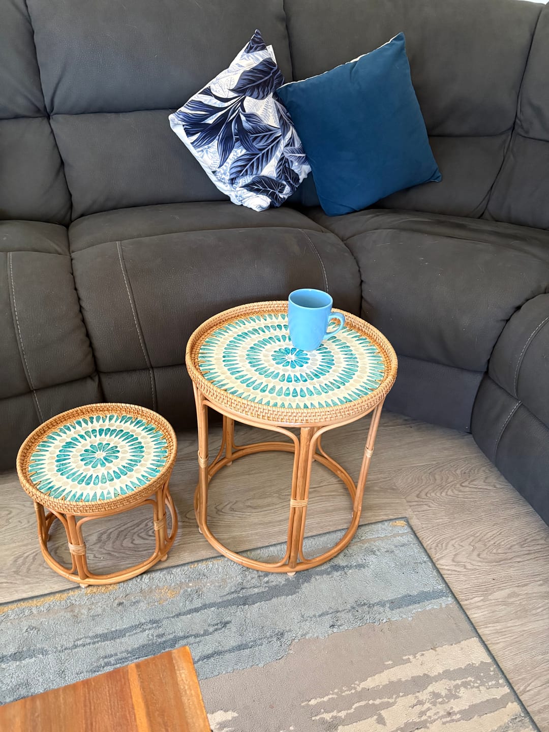 Customer photo review of Serene Rattan Table Set