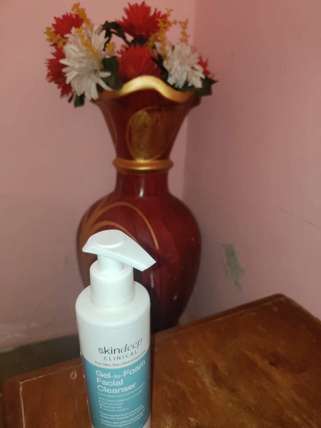 Customer photo review of Gel-to-Foam Facial Cleanser