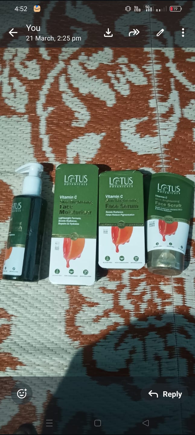 Customer photo review of Vitamin C Skin Brightening Combo