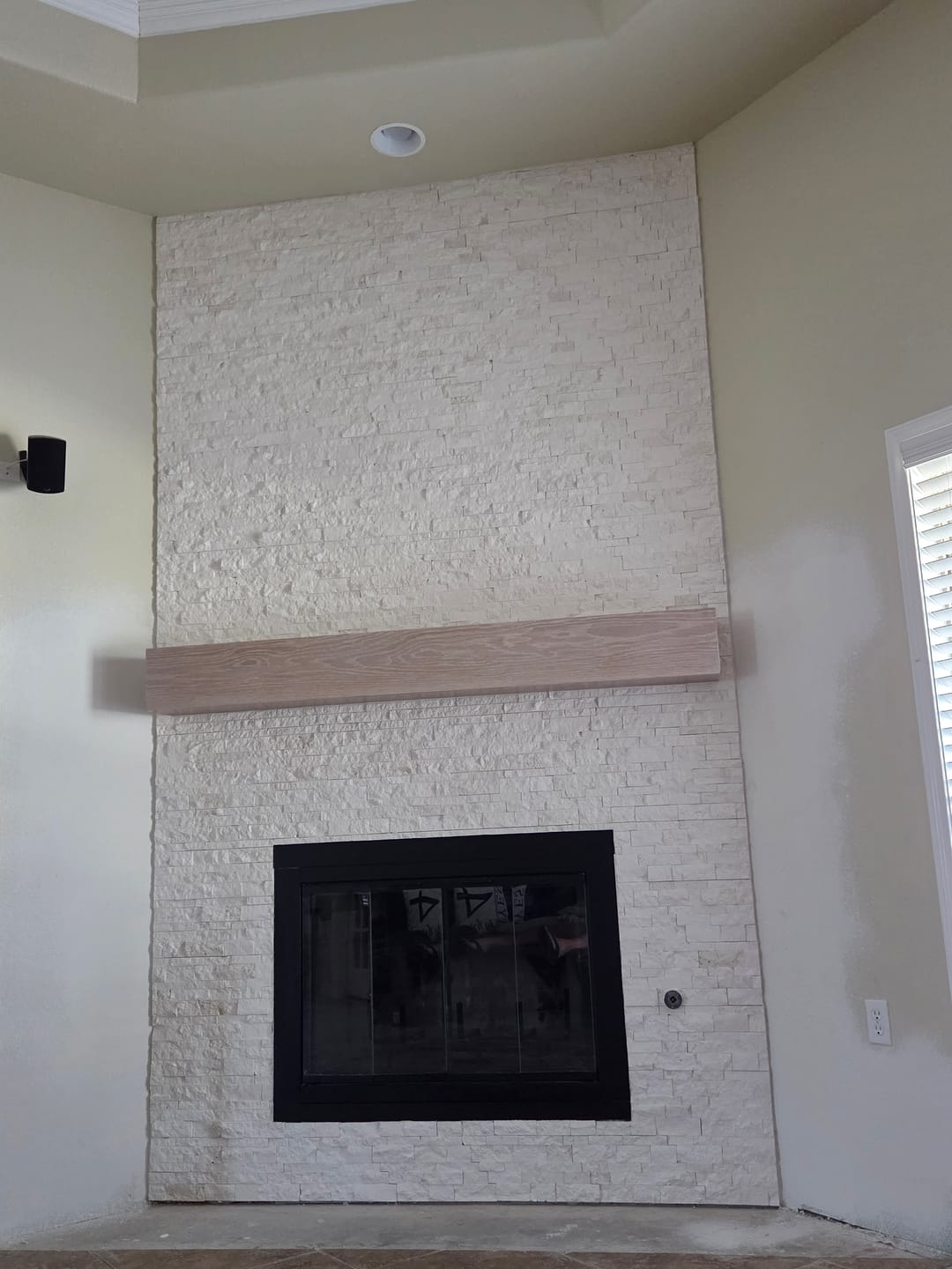 Customer photo review of White Oak Fireplace Mantel