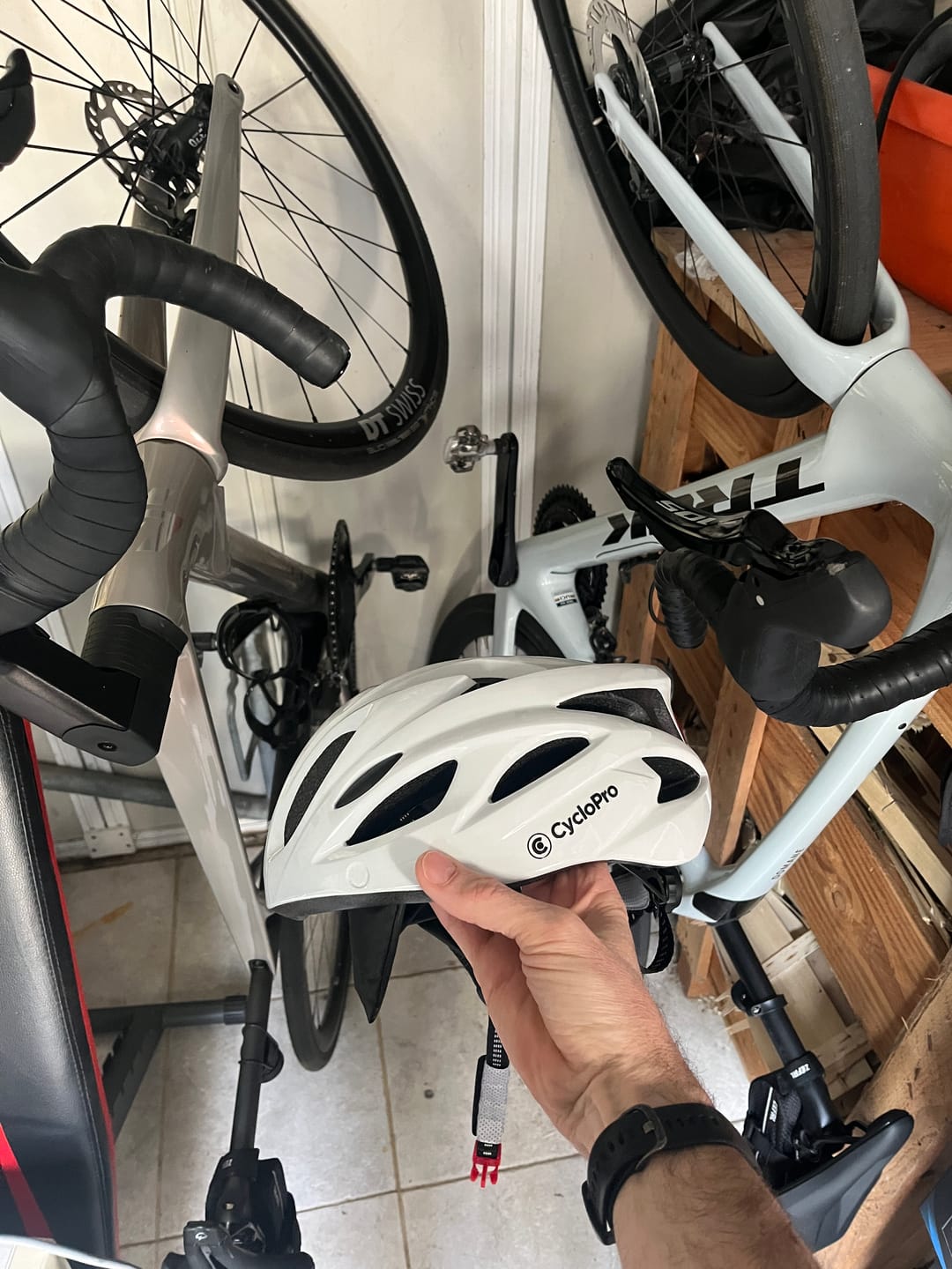 Customer photo review of Casque vélo avec visière Blanc Pur - Adventure