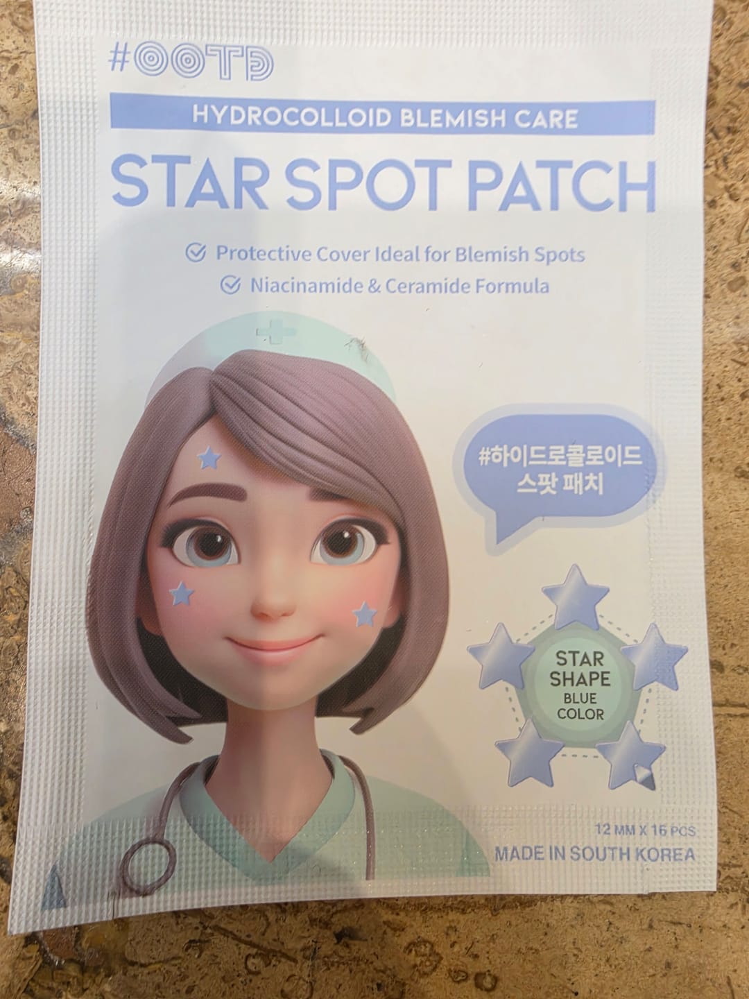 Customer photo review of Хидроколоидни стикери против акне с Ниацинамид OOTD Star Spot Patch