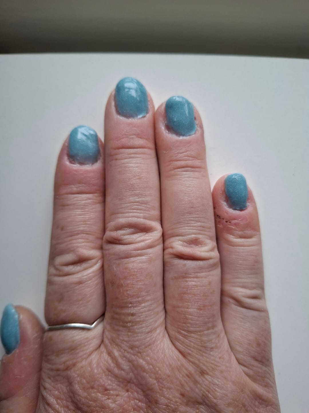 Customer photo review of Mystic Lagoon Dipping Powder