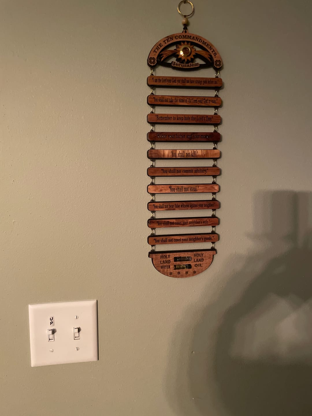 Customer photo review of NEW* Ten Commandments from the Holy Land Wall Hanging - 16"x5" inches