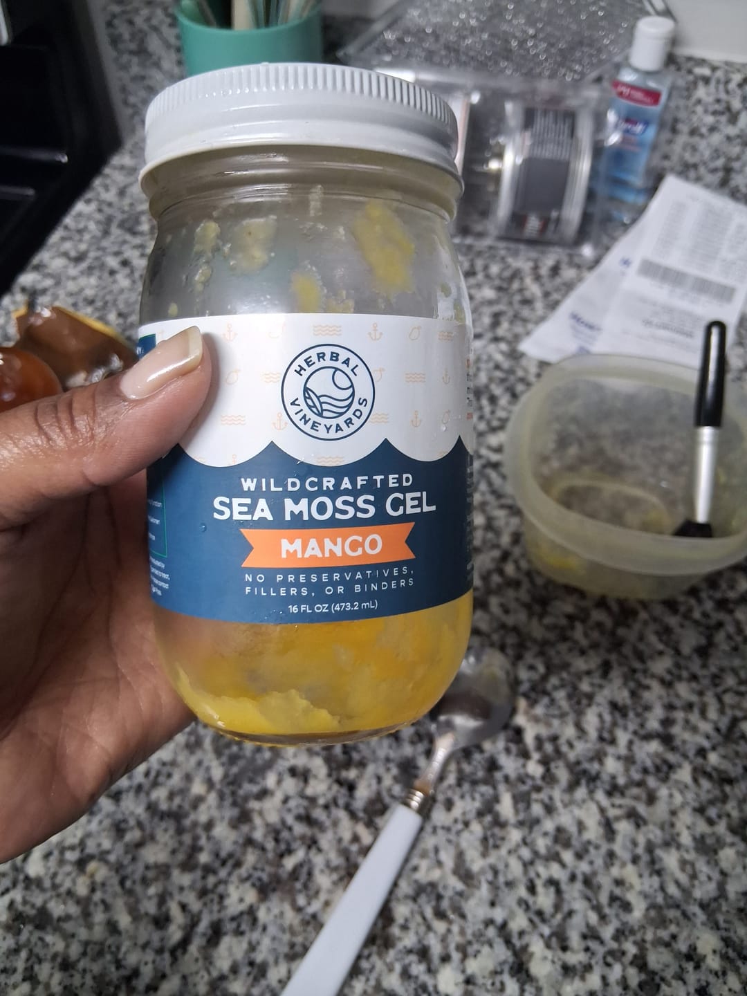Customer photo review of EXCLUSIVE MANGO SEA MOSS GEL