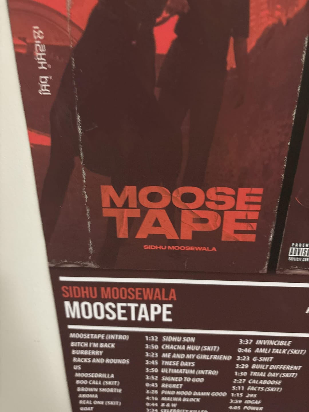 Customer photo review of Sidhu Moosewala - Moosetape | ALBUM POSTER