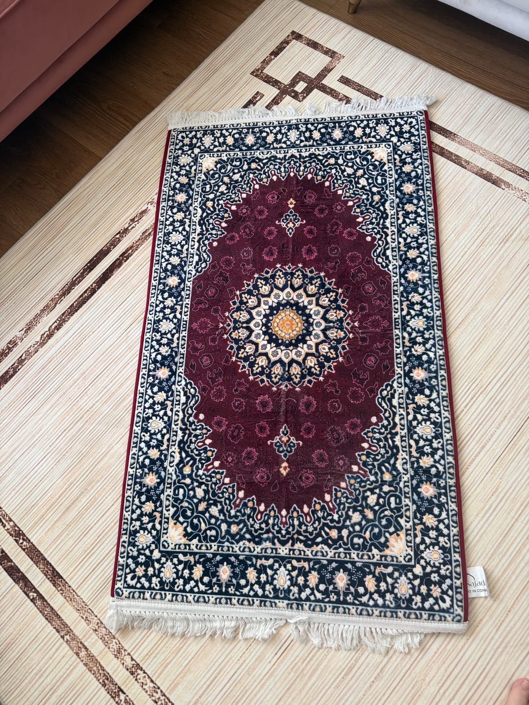 Customer photo review of Moroccan Padded Prayer Mat