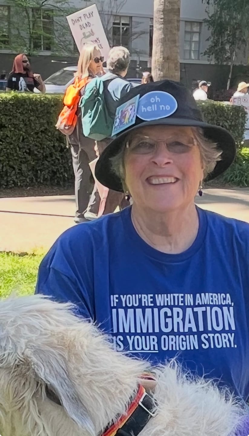 Customer photo review of If you're white in America, IMMIGRATION is your origin story Unisex Tee