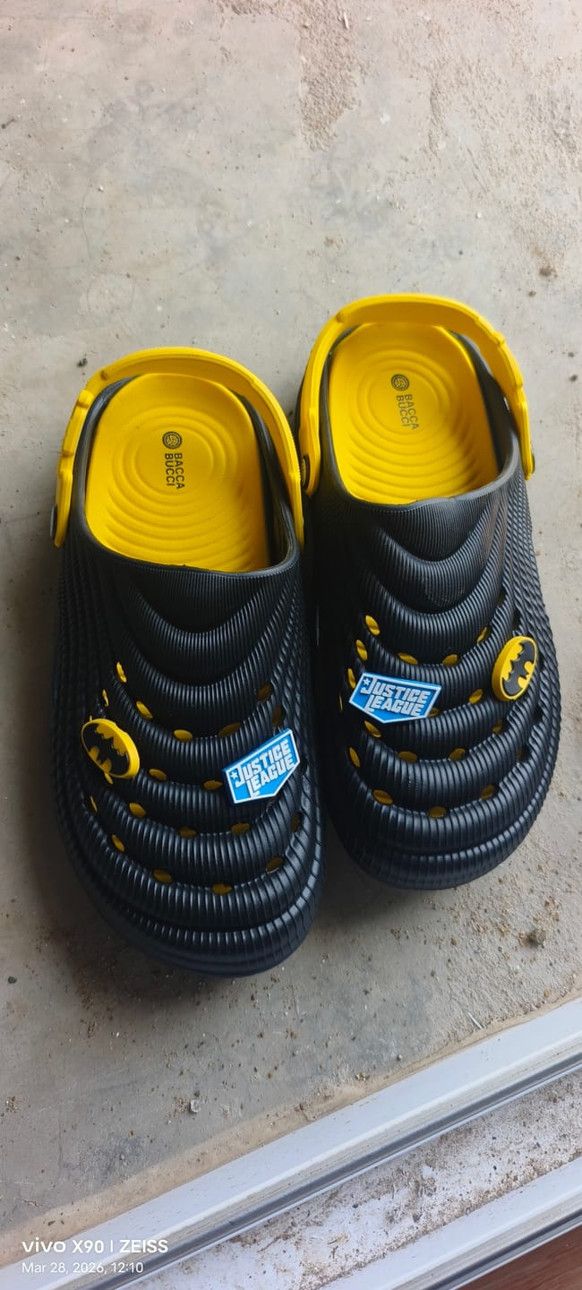 Customer photo review of Justice League PowerGrip Clogs