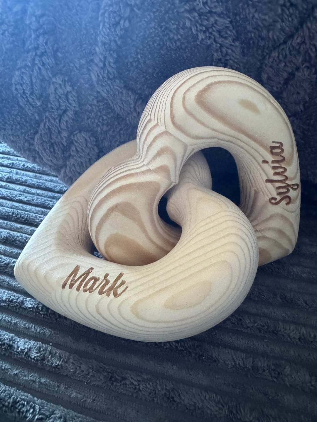 Customer photo review of Romantic Couple - Personalized Infinity Heart Sculpture