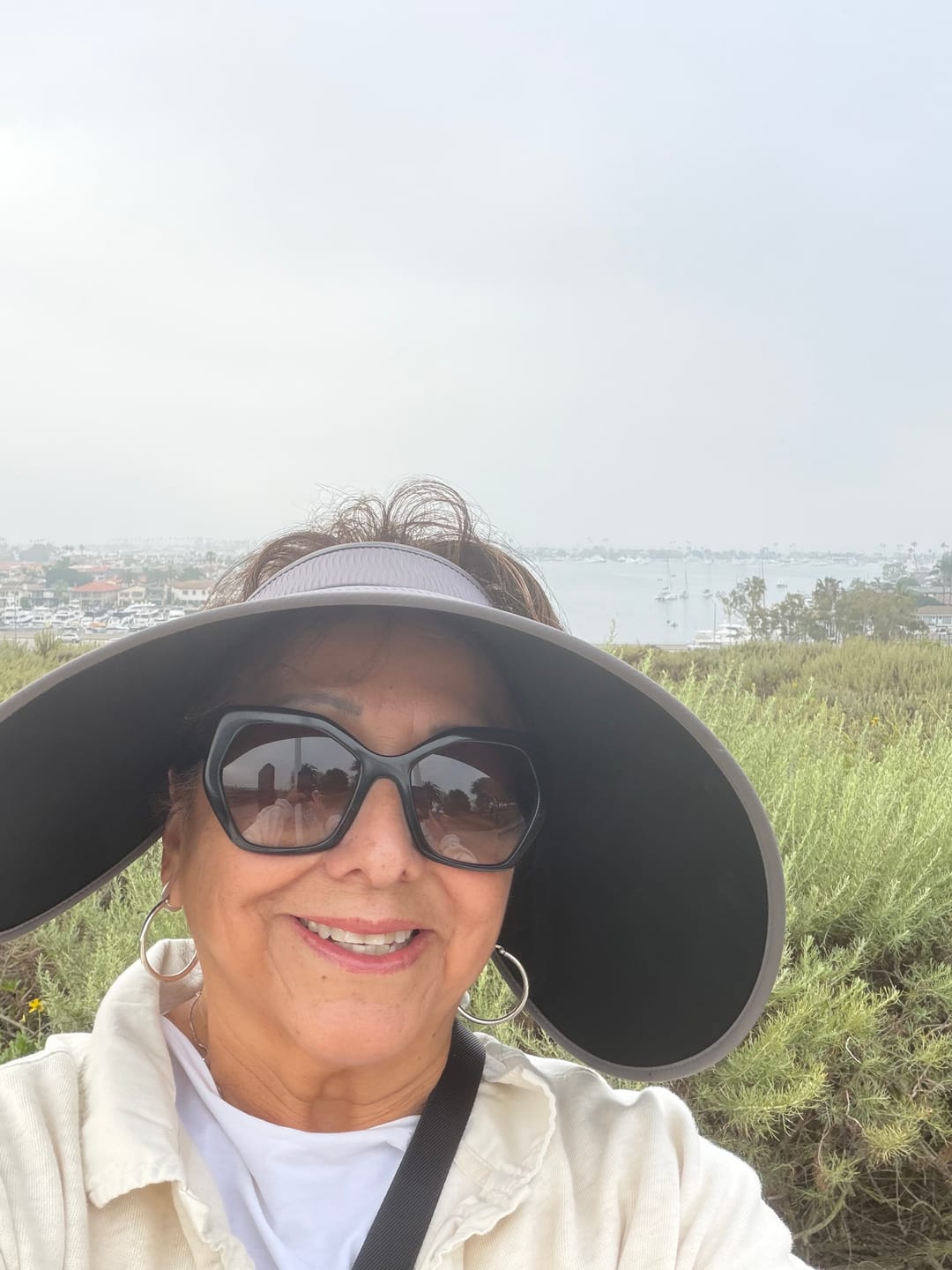 Customer photo review of Women's Ultra Wide Brim Bonnet-Style Visor UPF100+ BM563
