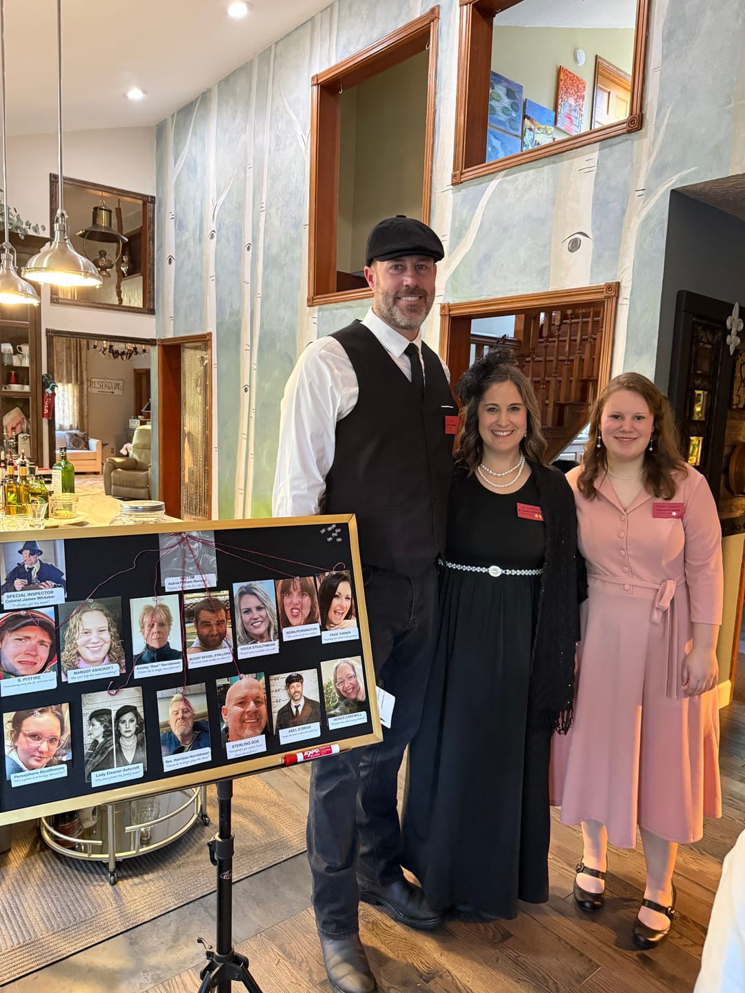 Customer photo review of 1940s Murder Mystery Host Your Own Game Kit
