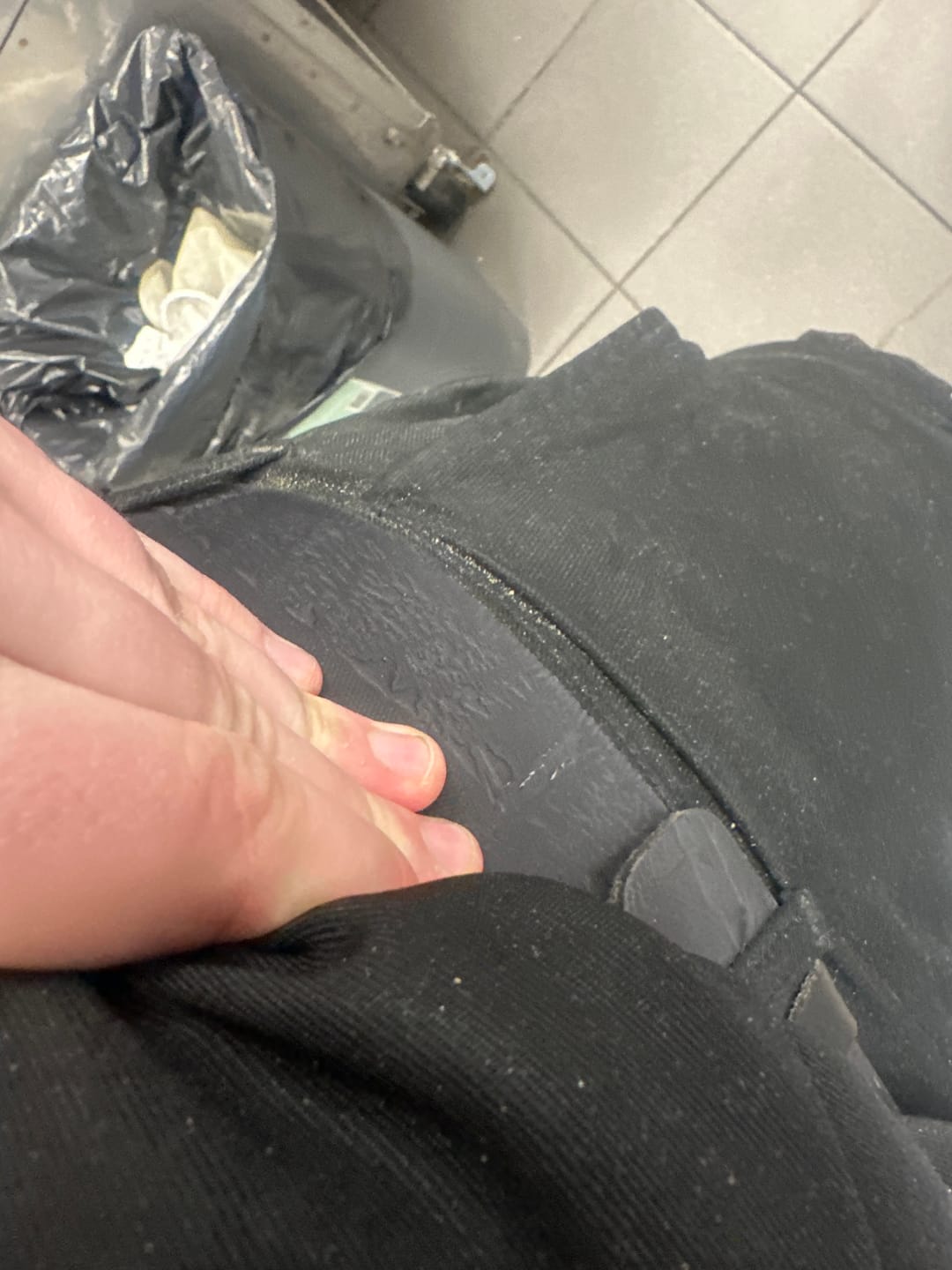 Customer photo review of The Wildlife Belt - Black Embossed Full Grain Leather Belt Made in Canada