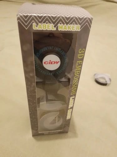 Customer photo review of C101 Mini DIY Manual Typewriter with 3 tapes (9mm x 3mtrs) Tape Embossing Label Maker Typewriter