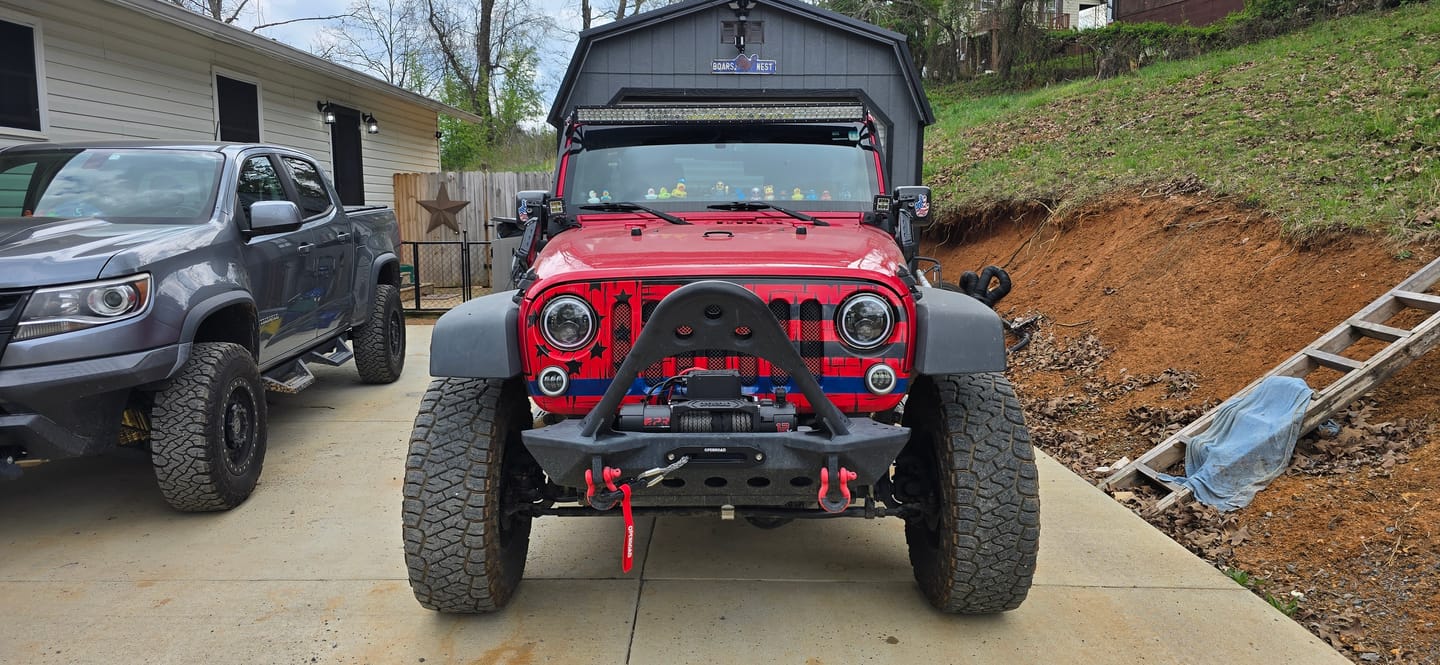 Customer photo review of OPENROAD 12,000lbs Electric Winch with Synthetic Rope-Panther Series 3S
