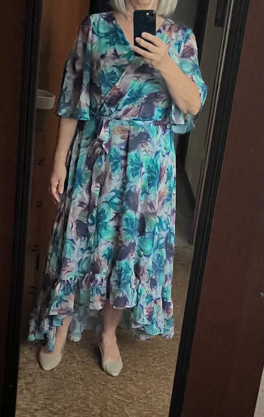 Customer photo review of Lolita Jade Floral Evening Dress