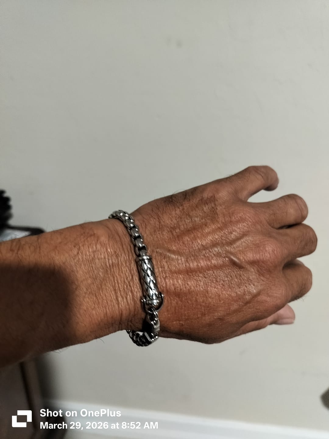 Customer photo review of Rugged Cylinder Urn Bracelet
