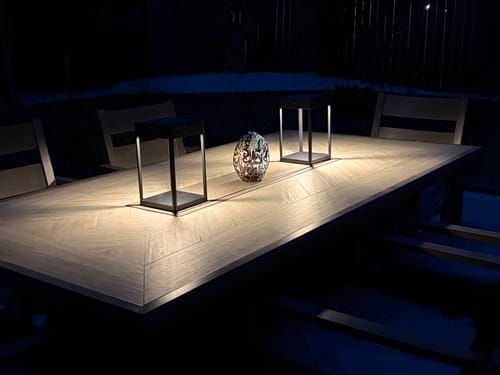 Customer photo review of Luxury Metal Solar Lantern