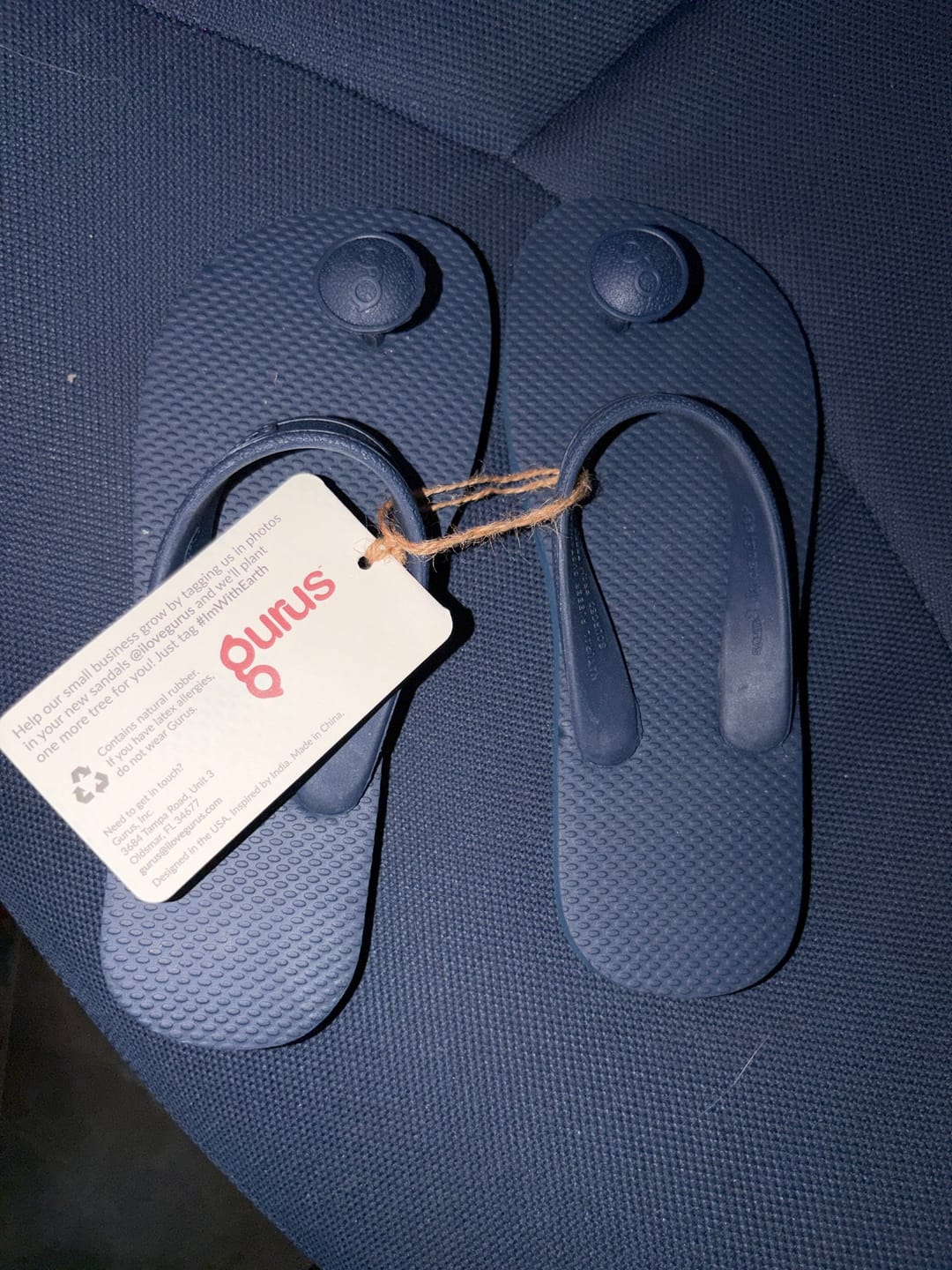 Customer photo review of Gurus Flip-Flops - Navy