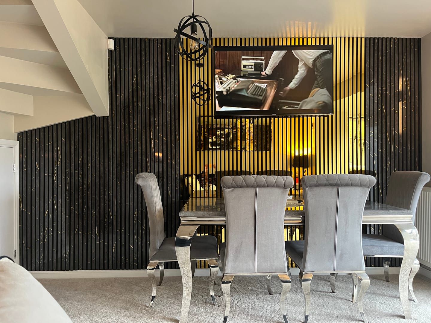 Customer photo review of Premium Acoustic Marble Wall Panel (Multiple Colours)