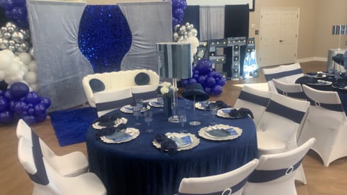 Customer photo review of 4x7ft Half Vase Backdrop Metal Frame Stand for Birthday Event Decoration