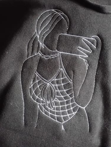 Customer photo review of Spicy Custom Embroidered Photo Hoodie