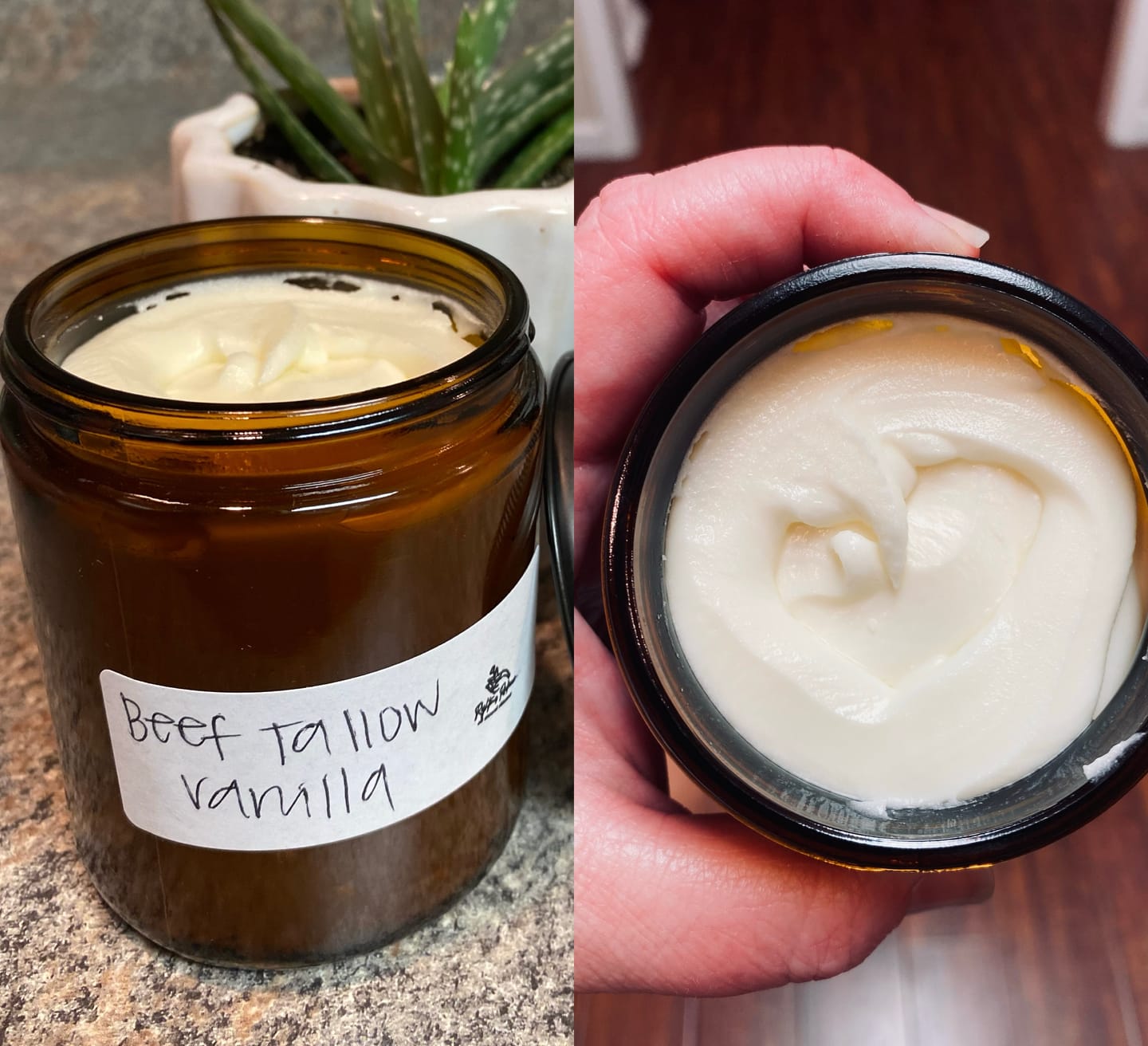 Customer photo review of Organic Grass Fed Beef Tallow (14 oz)