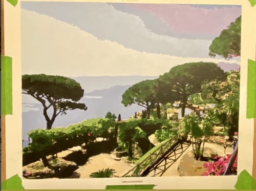 Customer photo review of Custom Paint By Numbers - Turn Trip Memory into Art