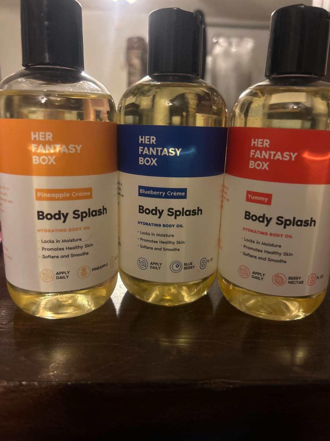 Customer photo review of Fruity Skin Body Oil Bundle